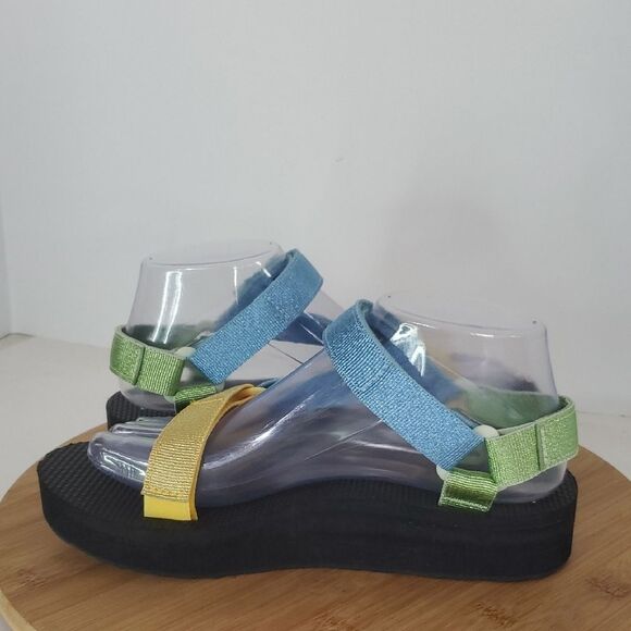Teva Midform Universal Women's Metallic Blue Multi Casual Sandals Size 7 NWOT - Picture 7 of 9